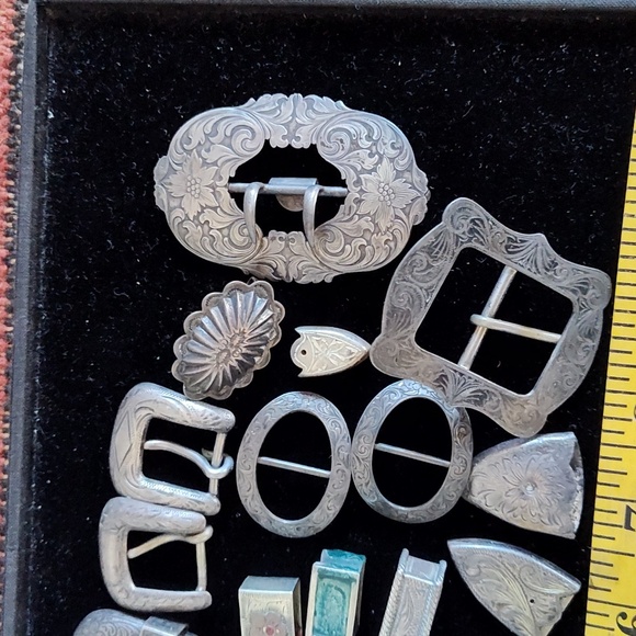 ANTIQUE STERLING BUCKLES - Picture 3 of 7